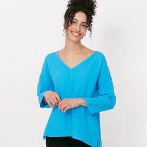 NWOT Shannon Passero Crinkle Gauze Blouse